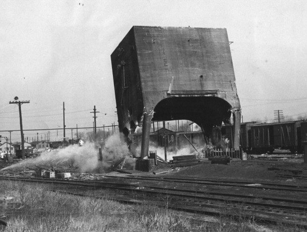 Coaling tower falls